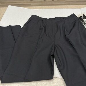 Sag harbor black slacks poly/wool pleated size 14
